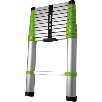 Teleskopický žebřík Fieldmann FZZ 4002, stříbrná/zelená/černá (silver/green/black)