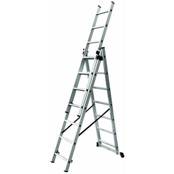 Rozkládací žebřík Fieldmann FZZ 4009, stříbný (silver)