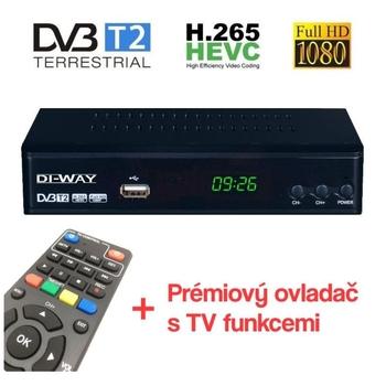 SET TOP BOX DI-WAY PRO2020 FullHD s HEVC H.265 DVB-T2,  USB přijímač