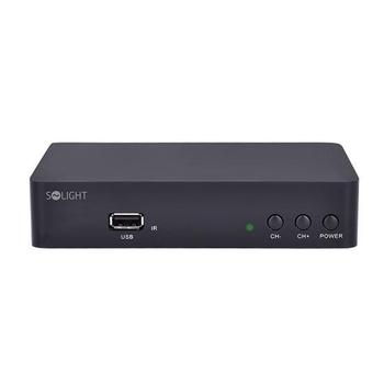 Solight SET TOP BOX HD01 FullHD s HEVC H.265 DVB-T2,  USB přijímač
