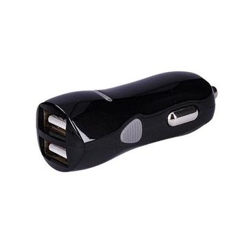 Solight USB nabíjecí autoadaptér, 2x USB, 3100mA max., DC 12-24V, bílošedivý