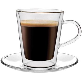 Termo sklenička MAXXO SKLENICE DOPIO 100 ML, čirá