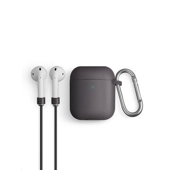Uniq silikonové ochranné pouzdro Vencer pro Apple AirPods (2019), tmavě šedá