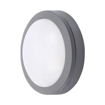 Solight LED venkovní osvětlení kulaté, 13W, 910lm, 4000K, IP54, 17cm, šedé  WO746