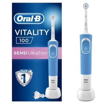 El. zubní kartáček Oral-B VITALITY 100 SENSITIVE, modrý (blue)