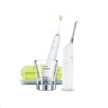 El. zubní kartáček PHILIPS Sonicare DiamondClean a AirFloss Ultra HX8491/01, bílý (white)