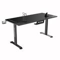 ULTRADESK HernÄŹĹĽËť stÄŹĹĽËťl MOMENTUM - Black, 152,5x70 cm, 75,5 cm, s XXL podloÄŹĹĽËťkou pod myÄŹ