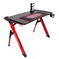 ULTRADESK HernÄŹĹĽËť stÄŹĹĽËťl INVADER - RED, 120x64 cm, 75 cm, podsvÄŹĹĽËťcenÄŹĹĽËť, s XL podloÄŹĹĽ