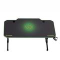ULTRADESK HernÄŹĹĽËť stÄŹĹĽËťl FRAG - GREEN, 140x66 cm, 76 cm, s XXL podloÄŹĹĽËťkou pod myÄŹĹĽËť, s 