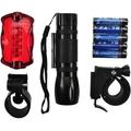 Solight sada cyklo světel, přední 3W LED + zadní 5x LED, 2x držák, 5x AAA baterie   WL19