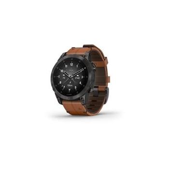 Chytré hodinky GARMIN Epix PRO Sapphire Style, Titan Black/Brown Leather Band