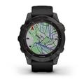 Garmin fenix 7 PRO Sapphire Solar, Titan Black/ Black Silicone Band
