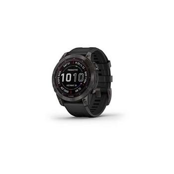 Chytré hodinky GARMIN fenix 7 PRO Sapphire Solar, Titan Carbon Gray/ Black Silicone Band