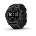 Garmin fenix 7 PRO Sapphire Solar, Titan Carbon Gray/ Black Silicone Band