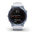 Garmin fenix 7 PRO Sapphire Solar,Titan Blue/ White Silicone Band