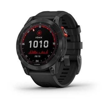 Chytré hodinky GARMIN fenix 7 PRO Solar,Gray/ Black Silicone Band