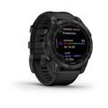 Garmin fenix 7 PRO Solar,Gray/ Black Silicone Band