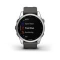 Garmin fenix 7s PRO Glass, Silver/ Graphite Silicone Band