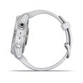 Garmin fenix 7s PRO Glass, Silver/ White Silicone Band