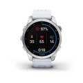 Garmin fenix 7s PRO Glass, Silver/ White Silicone Band
