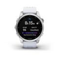Garmin fenix 7s PRO Glass, Silver/ White Silicone Band