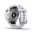 Garmin fenix 7s PRO Glass, Silver/ White Silicone Band