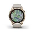 Garmin fenix 7s PRO Sapphire Solar, Titan Cream Gold/ Sand Silicone Band