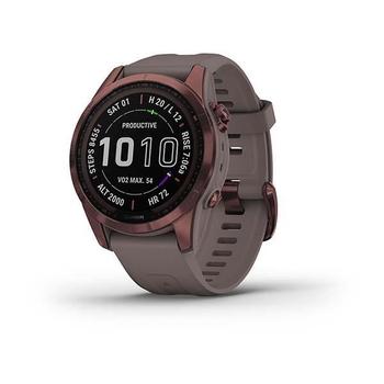Chytré hodinky GARMIN fenix 7S PRO Sapphire Solar, Titan Dark Bronze/ Gray Silicone Band