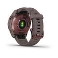 Garmin fenix 7s PRO Sapphire Solar, Titan Dark Bronze/ Gray Silicone Band