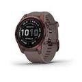 Garmin fenix 7s PRO Sapphire Solar, Titan Dark Bronze/ Gray Silicone Band
