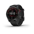 Garmin fenix 7s PRO Solar, Gray/ Black Silicone Band
