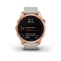 Garmin fenix 7s PRO Solar, Rose Gold/ Sand Silicone Band