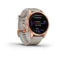 Garmin fenix 7s PRO Solar, Rose Gold/ Sand Silicone Band