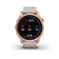 Garmin fenix 7s PRO Solar, Rose Gold/ Sand Silicone Band