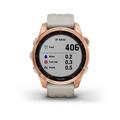 Garmin fenix 7s PRO Solar, Rose Gold/ Sand Silicone Band
