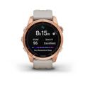 Garmin fenix 7s PRO Solar, Rose Gold/ Sand Silicone Band