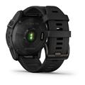 Garmin fenix 7X PRO Sapphire Solar, Titan Carbon Gray/ Black Silicone Band