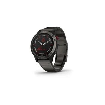 Chytré hodinky GARMIN fenix 6 PRO Solar Titanium GrayDLC/Titanium Band (MAP/Music)