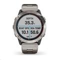 Garmin GPS jachtařské hodinky Quatix6X PRO Solar Titanium/Titanium Band