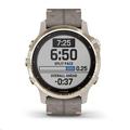 Garmin GPS sportovní hodinky fenix6S PRO Solar, LightGold/Suede Band (MAP/Music)