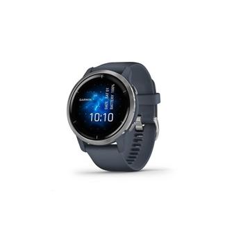 Garmin GPS sportovní hodinky Venu2 Silver/Granite Blue Band