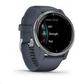 Garmin GPS sportovní hodinky Venu2 Silver/Granite Blue Band