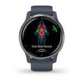 Garmin GPS sportovní hodinky Venu2 Silver/Granite Blue Band