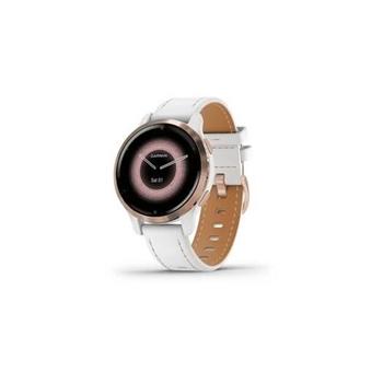 Chytré hodinky GARMIN Venu 2S Rose Gold/White Leather Band