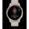 Garmin GPS sportovní hodinky Venu® 2S Rose Gold/White Leather Band