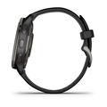 Garmin Venu 2 Plus, nerezová luneta Slate, pouzdro Black, silikonový řemínek