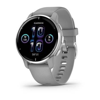 Chytré hodinky GARMIN Venu 2 Plus, nerezová luneta Silver