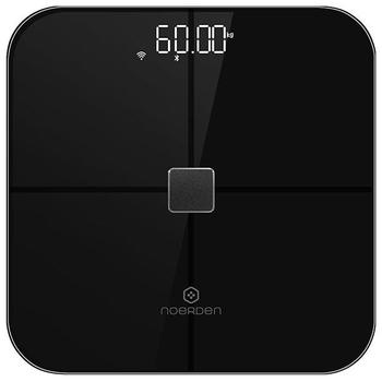 NOERDEN chytrá váha SENSORI Black/ nosnost 180 kg/ Bluetooth 4.0/ Wi-Fi/ 10 tělesných parametrů/ čer