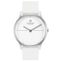 NOERDEN chytré hybridní hodinky MATE2 Full White/ dotykové safírové sklíčko/ 5 ATM/ výdrž až 6 měsíc