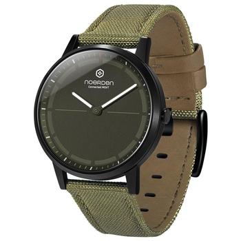 NOERDEN chytré hybridní hodinky MATE2+ Khaki/ dotykové safírové sklíčko/ 5 ATM/ výdrž až 6 měsíců/ k